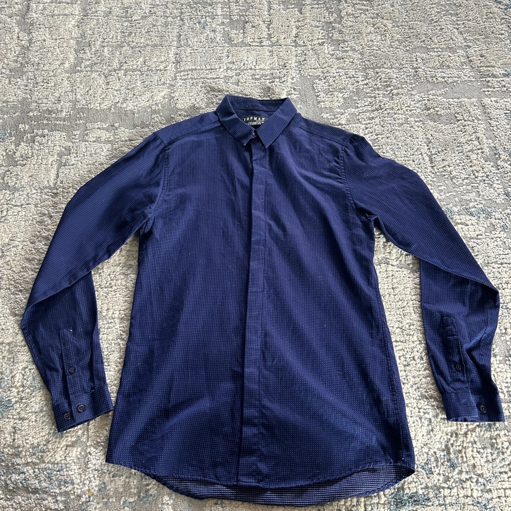 Topman Navy Dress Shirt